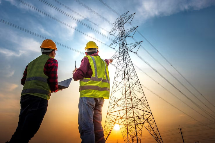 high tension tower line  survey